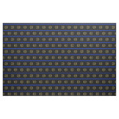 Thin Blue Line Monogram Faux Gold Foil Shield Stof (Yard (91,4 cm))