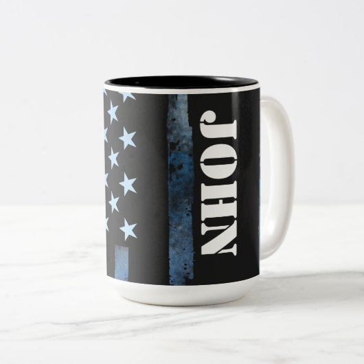 Thin Blue Line NAME Mok (Voorkant rechts)