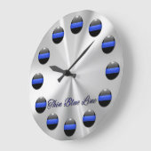 Thin Blue Line Nummering Grote Klok (Hoek)