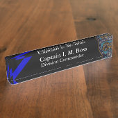 Thin Blue Line NYPD Offset Patch Name Bord Naambordje (Zijkant)