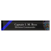 Thin Blue Line NYPD Offset Patch Name Bord Naambordje (Voorkant)
