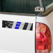 Thin Blue Line of Duty Fallen Officer Memorial Bumpersticker (Op Truck)