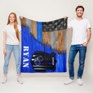 Thin Blue Line Officer Fleece Deken