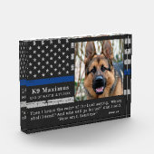 Thin Blue Line Officer K9 Memorial Fotoblokken (Links)