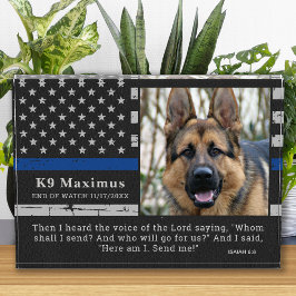 Thin Blue Line Officer K9 Memorial Fotoblokken