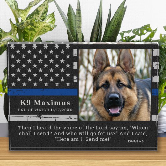 Thin Blue Line Officer K9 Memorial Fotoblokken