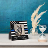 Thin Blue Line Officer K9 Memorial Fotoplaat (Insitu)