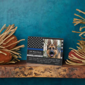 Thin Blue Line Officer K9 Memorial Fotoplaat (Zijkant)