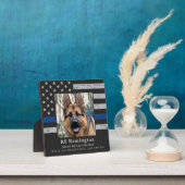 Thin Blue Line Officer K9 Memorial Fotoplaat (Insitu)