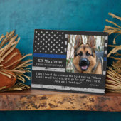 Thin Blue Line Officer K9 Memorial Fotoplaat (Zijkant)