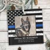 Thin Blue Line Officer K9 Memorial Sleutelhanger
