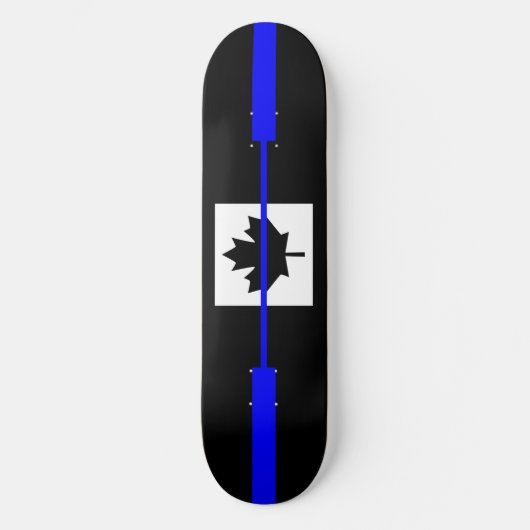 Thin Blue Line on Canadian Flag Decor Persoonlijk Skateboard (Voorkant)