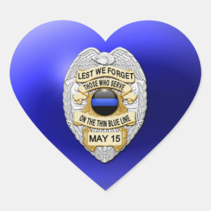 Thin Blue Line One-of-a-Type Hart Sticker