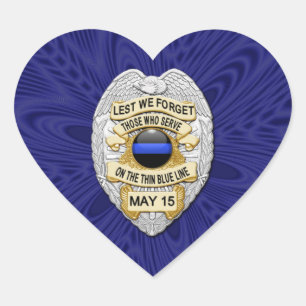 Thin Blue Line One-of-a-Type Hart Sticker