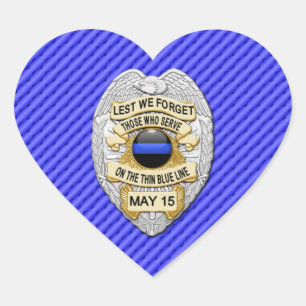 Thin Blue Line One-of-a-Type Hart Sticker