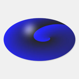 Thin Blue Line One-of-a-Type Ovale Sticker