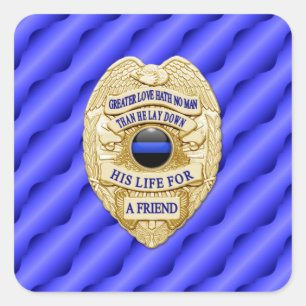 Thin Blue Line One-of-a-Type Vierkante Sticker