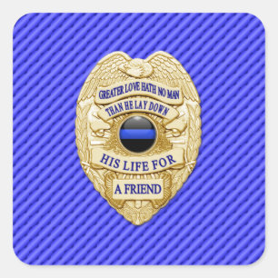 Thin Blue Line One-of-a-Type Vierkante Sticker