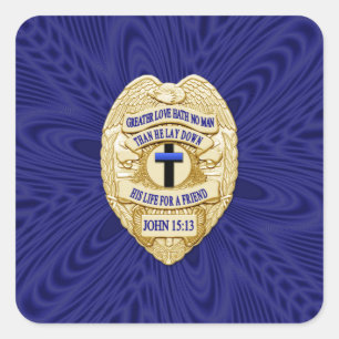Thin Blue Line One-of-a-Type Vierkante Sticker