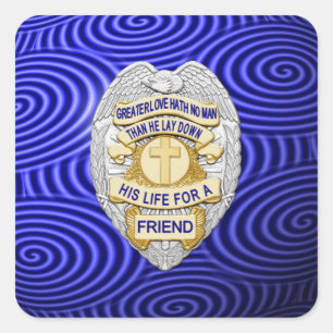 Thin Blue Line One-of-a-Type Vierkante Sticker