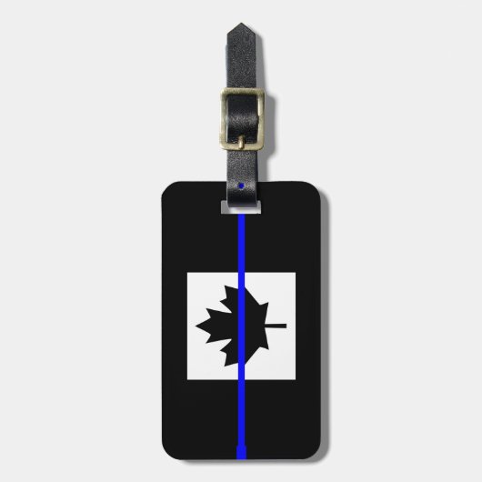 Thin Blue Line op Canadese vlag Bagagelabel (Voorkant verticaal)