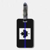 Thin Blue Line op Canadese vlag Bagagelabel (Achterkant verticaal)