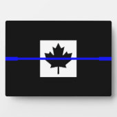 Thin Blue Line op Canadese vlag Fotoplaat (voorkant)