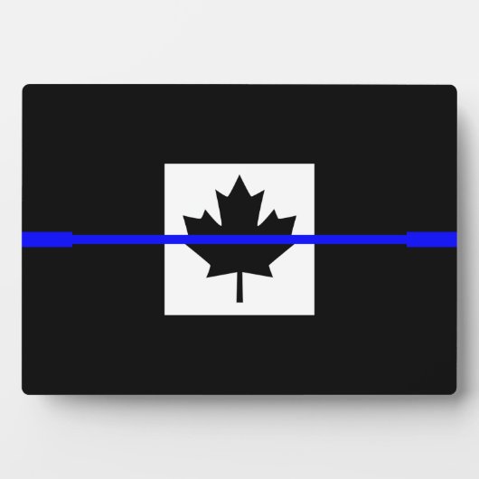 Thin Blue Line op Canadese vlag Fotoplaat (voorkant)
