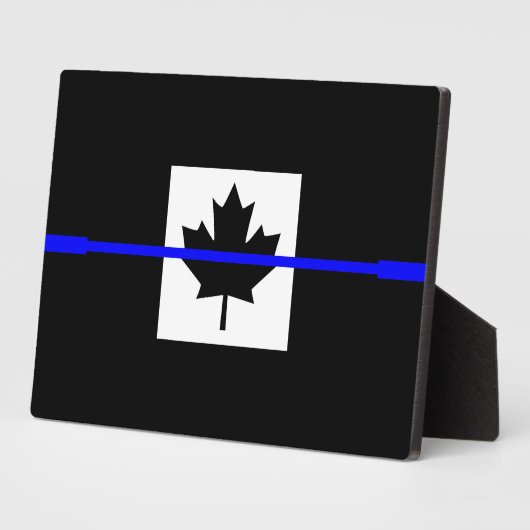Thin Blue Line op Canadese vlag Fotoplaat (Zijkant)