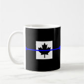 Thin Blue Line op Canadese vlag Koffiemok (Links)