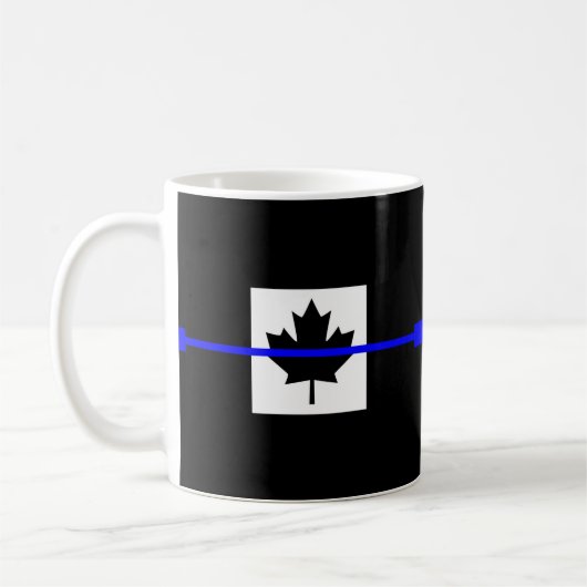 Thin Blue Line op Canadese vlag Koffiemok (Links)