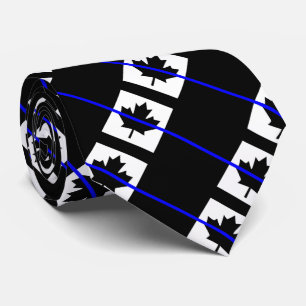 Thin Blue Line op Canadese vlag Stropdas