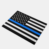 "THIN BLUE LINE OP VLAG" DEURMAT (Schuin)