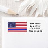 "THIN BLUE LINE OP VLAG" ETIKET (Insitu)