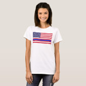 "THIN BLUE LINE OP VLAG" T-SHIRT (Voorkant volledig)