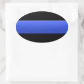 Thin Blue Line Ovale Sticker (Tas)