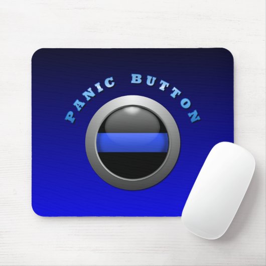 Thin Blue Line - Panic Button Muismat (Met muis)