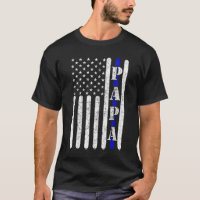 Thin Blue Line Papa  politie Amerikaanse vlag F