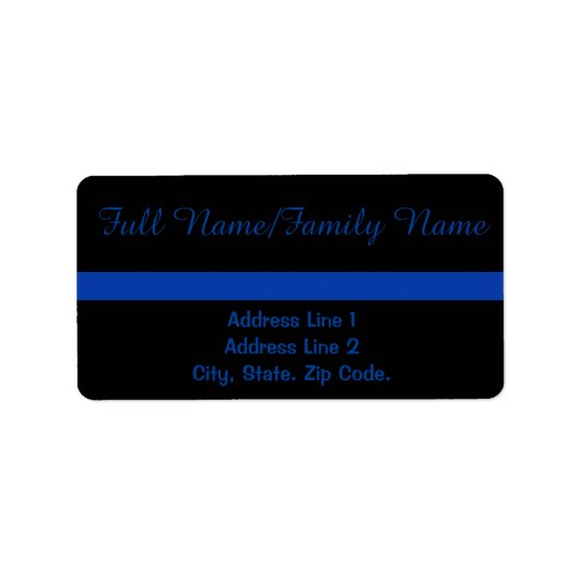 Thin Blue Line Personal Etiket (Voorkant)