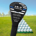 Thin Blue Line Personalized 10-7 politietoewijzing Golfheadcover<br><div class="desc">10-7 voor altijd... Thin Blue Line Police Retirement Golf Head Hoesje - VS American flag design in Police Flag kleuren, nood design. Deze gepersonaliseerde pensioenpolitie golfkaft is perfect om je gepensioneerde politieagent, gepensioneerde politiecadeautjes en een politiebejaardenfeest te vieren. Pas deze '10-7' altijd aan met pensioen van de politie.. met dunne...</div>