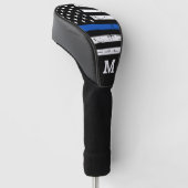 Thin Blue Line Personalized Monogram Police Golfheadcover (Schuin)