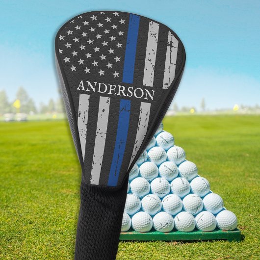 Thin Blue Line Personalized Police Golfheadcover