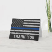 Thin Blue Line Personalized Police Officer Bedankkaart (Voorkant)