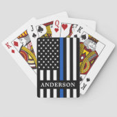 Thin Blue Line Personalized Police Officer Pokerkaarten (Achterkant)