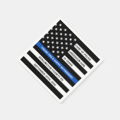 Thin Blue Line Personalized Police Retirement Servet (Hoek)