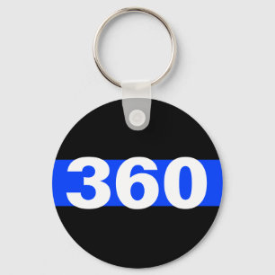 Thin Blue Line Persoonlijke badge Number Sleutelha Sleutelhanger