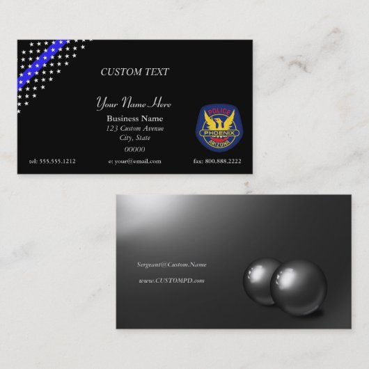 Thin Blue Line Phoenix Police Visitekaartje (Voorkant / Achterkant)