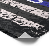 Thin Blue Line Phonetic Alphabet Name Poster (Hoek)