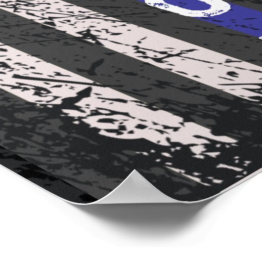 Thin Blue Line Phonetic Alphabet Name Poster (Hoek)