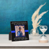 Thin Blue Line Photo Police Officer Memorial Fotoplaat (Insitu)